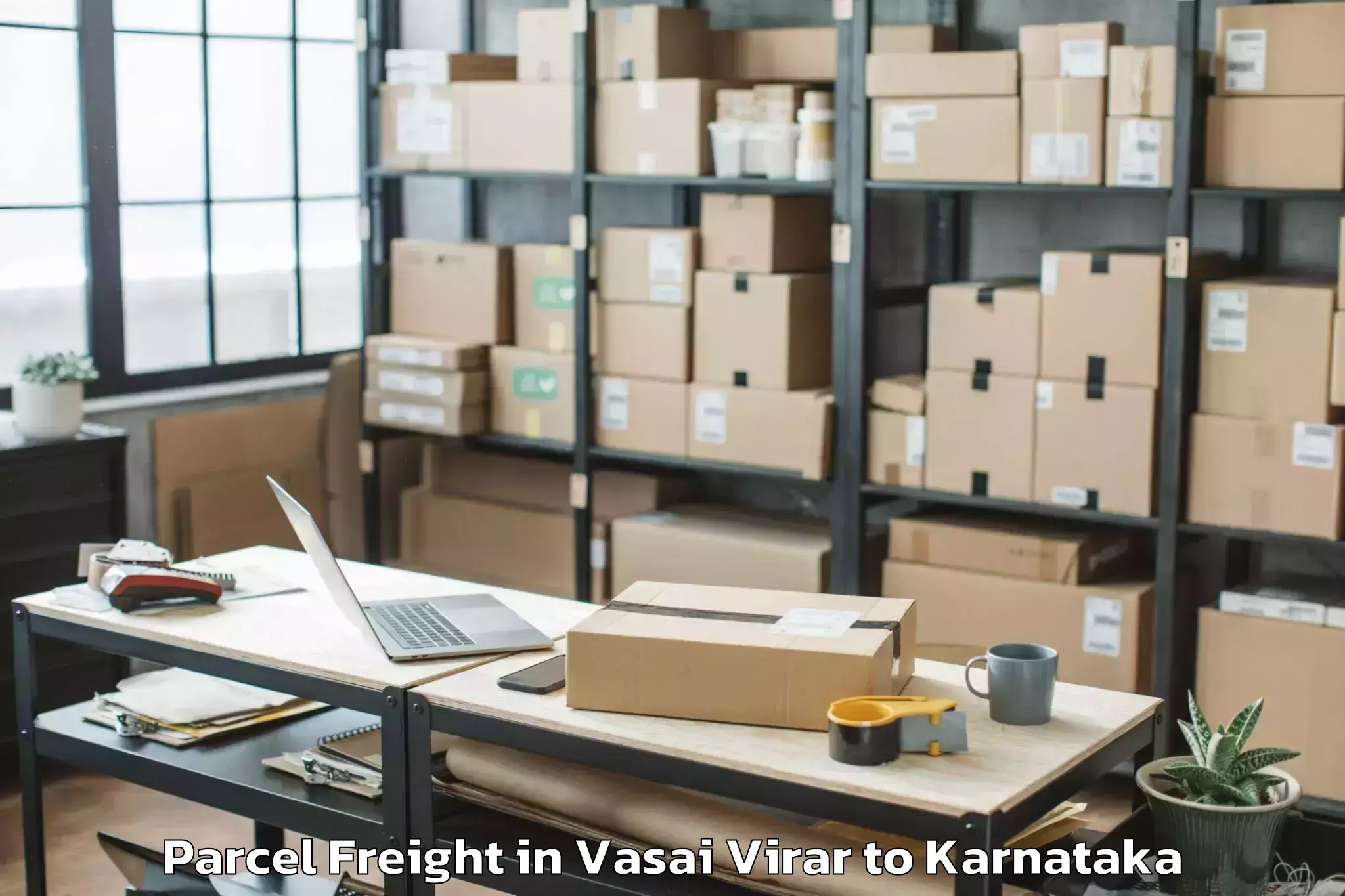 Hassle-Free Vasai Virar to Karnataka Janapada Vishwavidya Parcel Freight